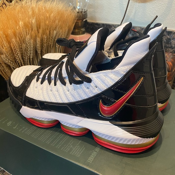 Nike Lebron xvi sb black n white shoes